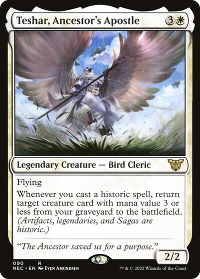 Teshar Ancestors Apostle (NEC) #90 Rare (Lightly Played) Commander: Kamigawa: Neon Dynasty Magic: The Gathering: 2022