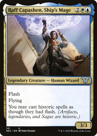 Raff Capashen Ships Mage (NEC) #141 Uncommon (Lightly Played) Commander: Kamigawa: Neon Dynasty Magic: The Gathering: 2022