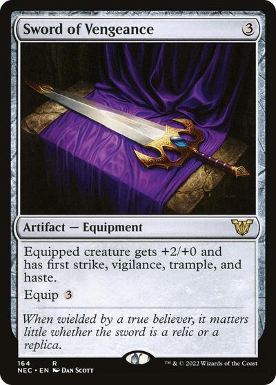 Sword of Vengeance (NEC) #164 Rare (Lightly Played) Commander: Kamigawa: Neon Dynasty Magic: The Gathering: 2022