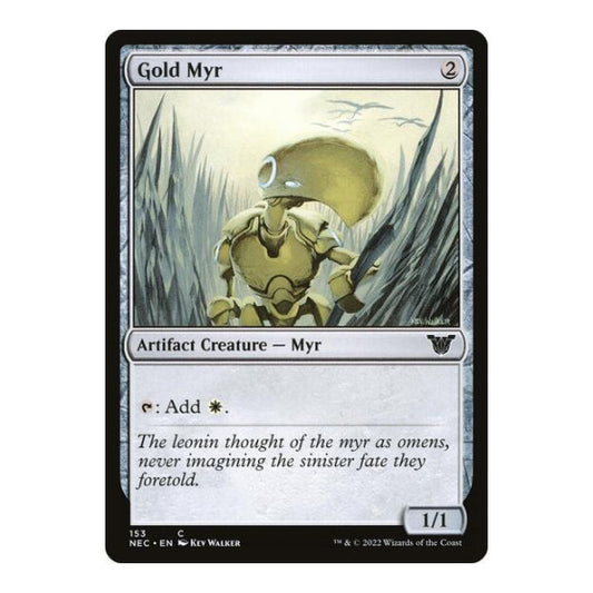 Gold Myr (NEC) #153 Common (Lightly Played) Commander: Kamigawa: Neon Dynasty Magic: The Gathering: 2022