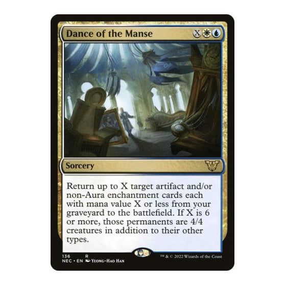 Dance of the Manse (NEC) #136 Rare (Near Mint) Commander: Kamigawa: Neon Dynasty Magic: The Gathering: 2022