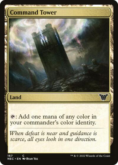 Command Tower (NEC) #167 Common (Lightly Played) Commander: Kamigawa: Neon Dynasty Magic: The Gathering: 2022