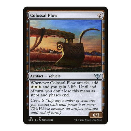 Colossal Plow (NEC) #148 Uncommon (Lightly Played) Commander: Kamigawa: Neon Dynasty Magic: The Gathering: 2022