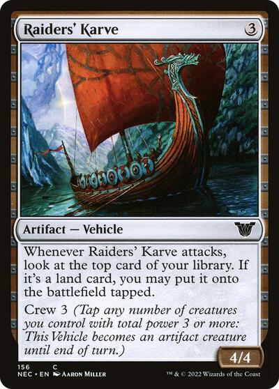 Raiders Karve (NEC) #156 Common (Lightly Played) Commander: Kamigawa: Neon Dynasty Magic: The Gathering: 2022