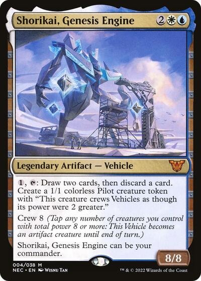 Shorikai Genesis Engine (NEC) #4 Mythic Rare (Near Mint) Commander: Kamigawa: Neon Dynasty Magic: The Gathering: 2022