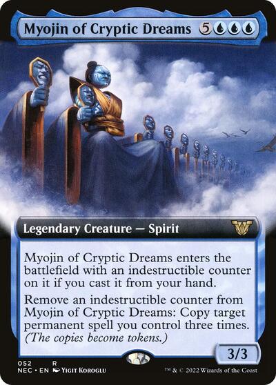 Myojin of Cryptic Dreams Extended Art (NEC) #52 Rare (Lightly Played) Commander: Kamigawa: Neon Dynasty Magic: The Gathering: 2022