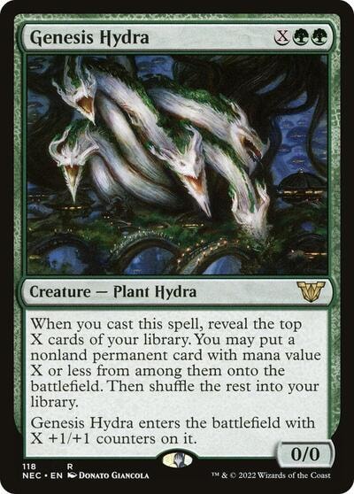 Genesis Hydra (NEC) #118 Rare (Lightly Played) Commander: Kamigawa: Neon Dynasty Magic: The Gathering: 2022