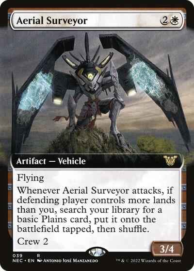 Aerial Surveyor Extended Art (NEC) #39 Rare Commander: Kamigawa: Neon Dynasty Magic: The Gathering: 2022
