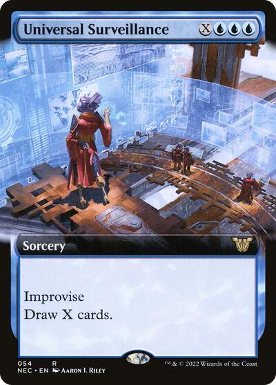 Universal Surveillance Extended Art (NEC) #54 Rare (Lightly Played) Commander: Kamigawa: Neon Dynasty Magic: 2022