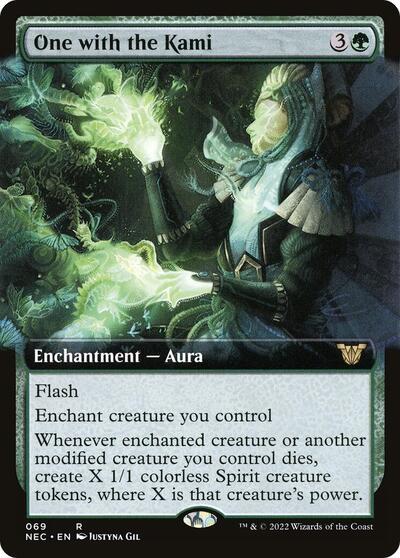 One with the Kami Extended Art (NEC) #69 Rare (Lightly Played) Commander: Kamigawa: Neon Dynasty Magic: The Gathering: 2022