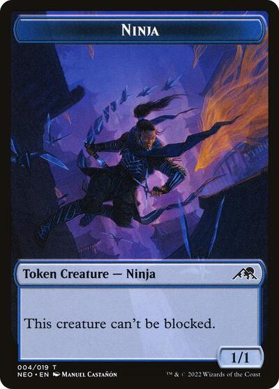 Ninja Token (NEO) #4 T (Lightly Played) Kamigawa: Neon Dynasty Magic: The Gathering: 2022