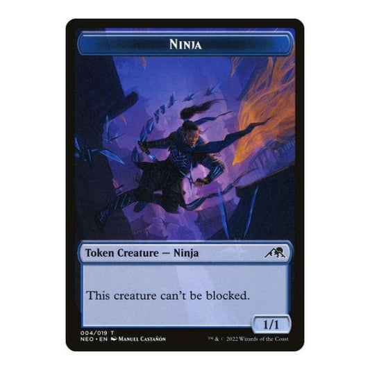 Ninja Token (NEO) #4 T (Lightly Played) Kamigawa: Neon Dynasty Magic: The Gathering: 2022