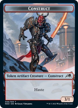 Construct Token 006 (NEO) #6 T (Damaged) Kamigawa: Neon Dynasty Magic: The Gathering: 2022