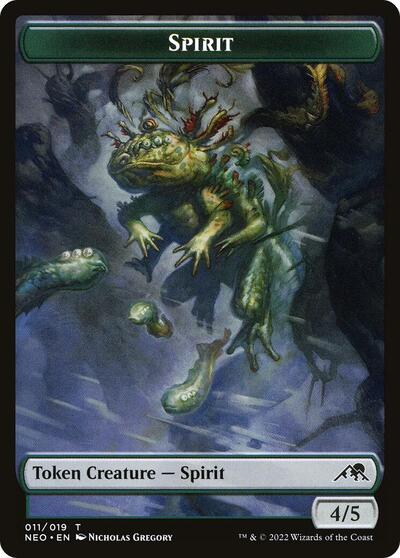 Spirit Token 011 (NEO) #11 T (Damaged) Kamigawa: Neon Dynasty Magic: The Gathering: 2022
