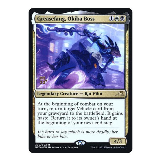 Greasefang Okiba Boss (PRE) #220 Rare (Foil Lightly Played) Prerelease Cards Magic: The Gathering: 2026