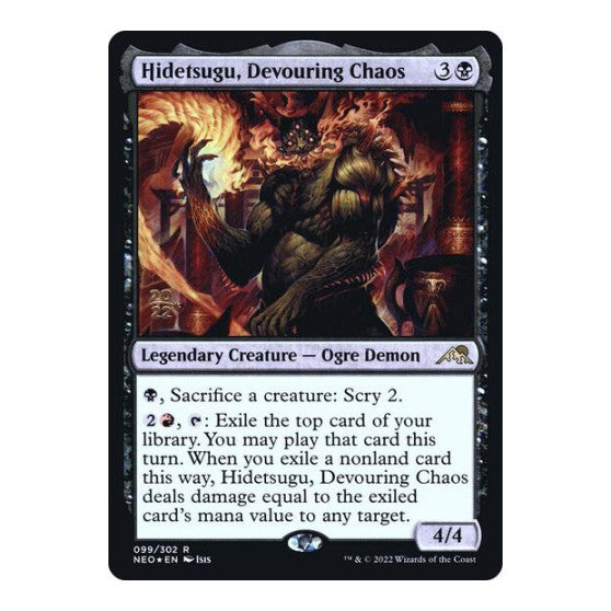 Hidetsugu Devouring Chaos (PRE) #99 Rare (Foil Lightly Played) Prerelease Cards Magic: The Gathering: 2026