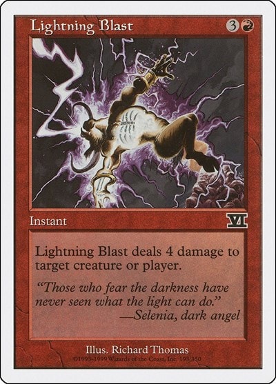 Lightning Blast (6ED) #193 Common (Moderately Played) Classic Sixth Edition Magic: The Gathering: 1999