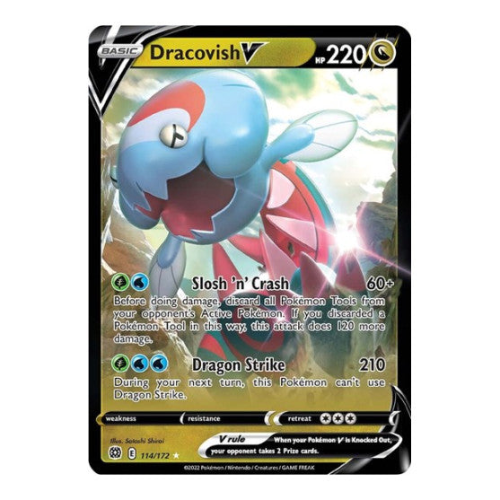 Dracovish V (SWSH09) #114/172 Ultra Rare (Holofoil Near Mint) SWSH09: Brilliant Stars Pokemon: 2022