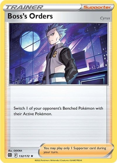 Boss's Orders (SWSH09) #132/172 Holo Rare (Holofoil Near Mint) SWSH09: Brilliant Stars Pokemon: 2022