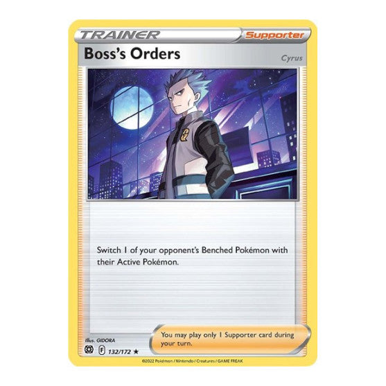 Bosss Orders Cyrus (SWSH09) #132/172 Holo Rare (Holofoil Near Mint) SWSH09: Brilliant Stars Pokemon: 2022