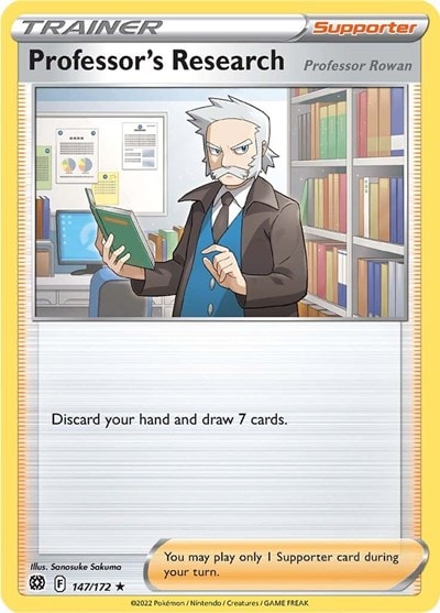 Professor's Research [Professor Rowan] (SWSH09) #147/172 Holo Rare SWSH09: Brilliant Stars Pokemon: 2022