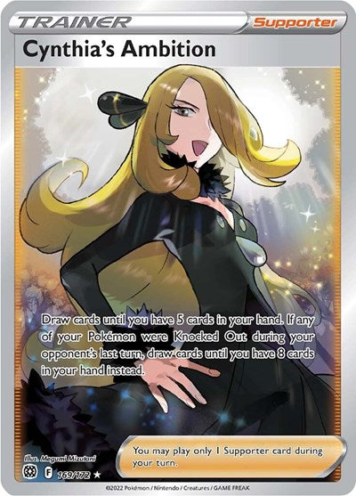 Cynthias Ambition Full Art (SWSH09) #169/172 Ultra Rare (Holofoil Near Mint) SWSH09: Brilliant Stars Pokemon: 2022
