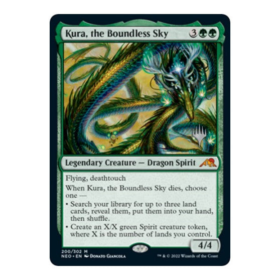 Kura the Boundless Sky (PPNEO) #200 Mythic Rare (Lightly Played) Promo Pack: Kamigawa: Neon Dynasty Magic: The Gathering: 2022