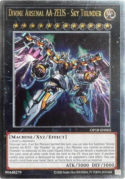 Divine Arsenal AA-ZEUS - Sky Thunder (UTR) (OP18) #OP18-EN002 Ultimate Rare (Unlimited Moderately Played) OTS Tournament Pack 18 YuGiOh: 2022