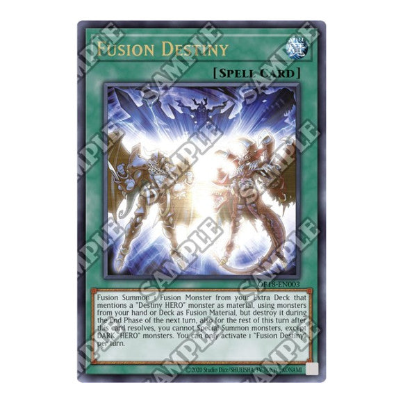 Fusion Destiny (UTR) (OP18) #OP18-EN003 Ultimate Rare (Unlimited Lightly Played) OTS Tournament Pack 18 YuGiOh: 2022