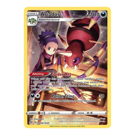 Ariados (SWSH09:TG) #TG09/TG30 Ultra Rare (Holofoil Near Mint) SWSH09: Brilliant Stars Trainer Gallery Pokemon: 2022