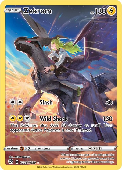 Zekrom (SWSH09:TG) #TG05/TG30 Ultra Rare (Holofoil Moderately Played) SWSH09: Brilliant Stars Trainer Gallery Pokemon: 2022
