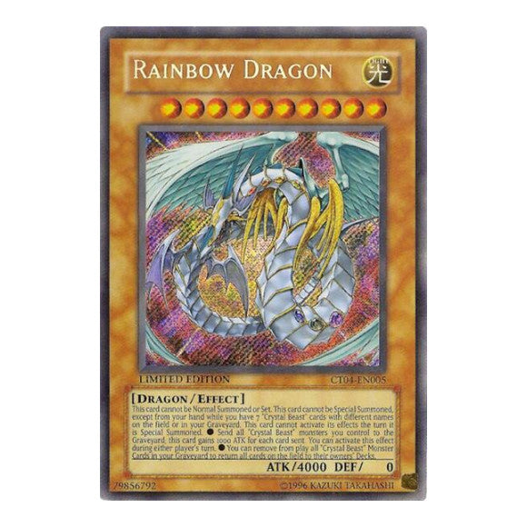 Rainbow Dragon (CT04) #CT04-EN005 Secret Rare (Limited Lightly Played) 2007 Collectors Tin YuGiOh: 2007