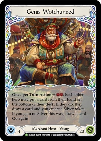 Genis Wotchuneed - HER053 (PR) #HER053 Promo (Cold Foil Lightly Played) Flesh and Blood: Promo Cards Flesh and Blood TCG: 2019