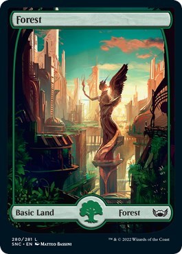 Forest 280 (SNC) #280 Land (Lightly Played) Streets of New Capenna Magic: The Gathering: 2022