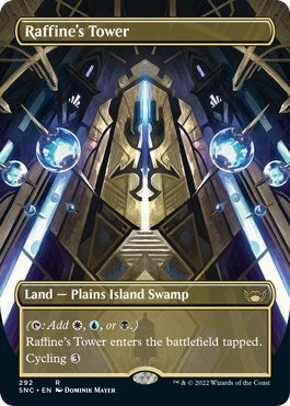 Raffines Tower Borderless (SNC) #292 Rare (Foil Lightly Played) Streets of New Capenna Magic: The Gathering: 2022