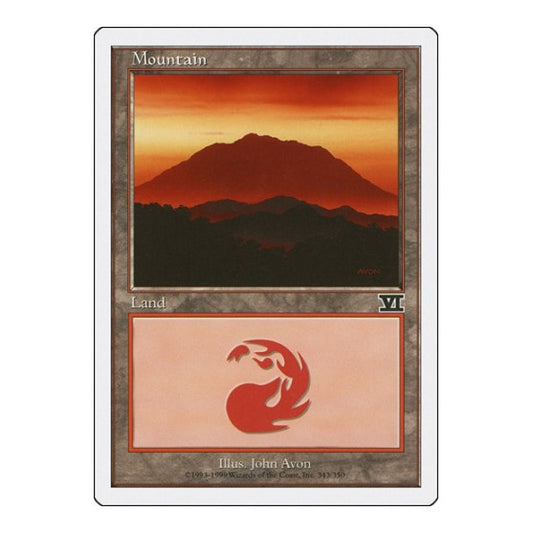 Mountain (343) (6ED) #343 Land Classic Sixth Edition Magic: The Gathering: 1999