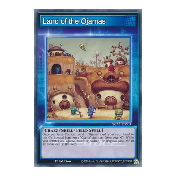 Land of the Ojamas () #SGX1-ENS03 Common (1st Edition Lightly Played) Speed Duel GX: Duel Academy Box YuGiOh: 2022