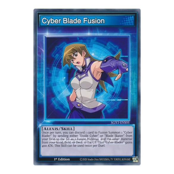 Cyber Blade Fusion () #SGX1-ENS05 Common (1st Edition Lightly Played) Speed Duel GX: Duel Academy Box YuGiOh: 2022
