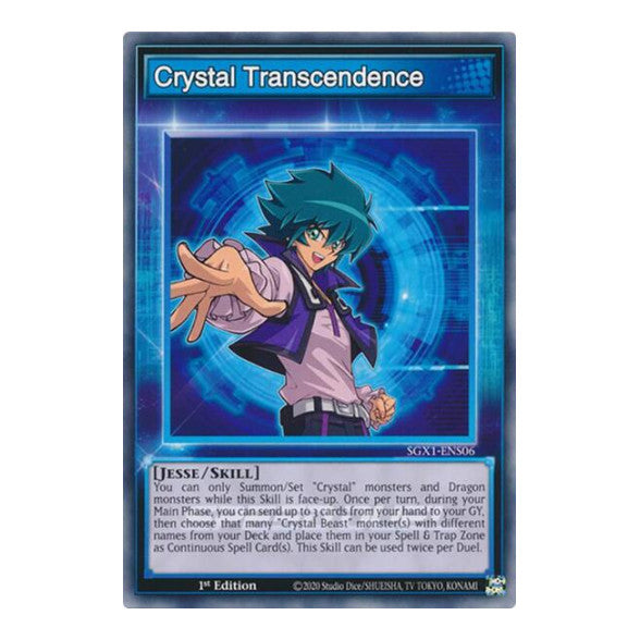 Crystal Transcendence () #SGX1-ENS06 Common (1st Edition Lightly Played) Speed Duel GX: Duel Academy Box YuGiOh: 2022