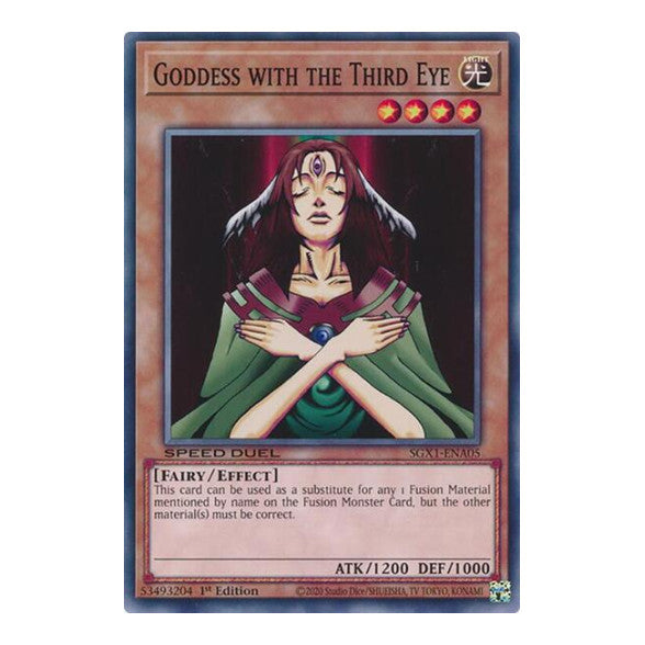 Goddess with the Third Eye () #SGX1-ENA05 Common (1st Edition Lightly Played) Speed Duel GX: Duel Academy Box YuGiOh: 2022