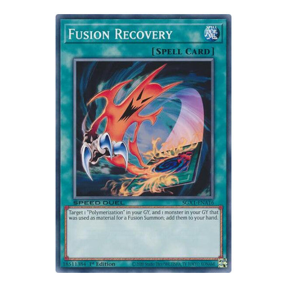 Fusion Recovery () #SGX1-ENA16 Common (1st Edition Lightly Played) Speed Duel GX: Duel Academy Box YuGiOh: 2022