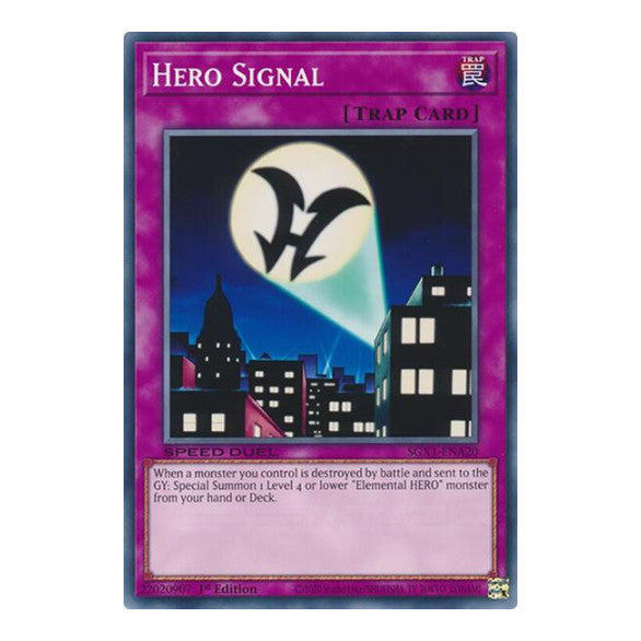 Hero Signal () #SGX1-ENA20 Common (1st Edition Lightly Played) Speed Duel GX: Duel Academy Box YuGiOh: 2022