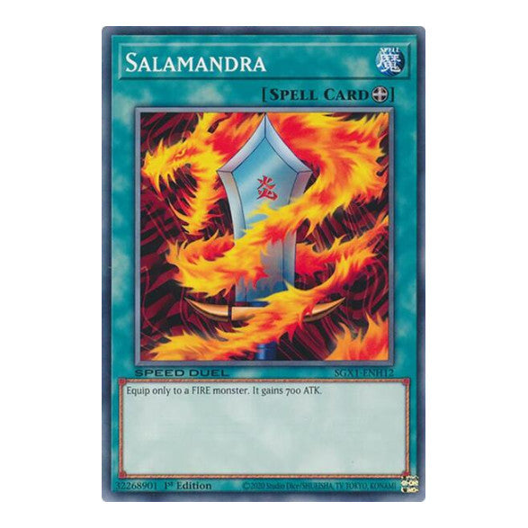 Salamandra () #SGX1-ENH12 Common (1st Edition Lightly Played) Speed Duel GX: Duel Academy Box YuGiOh: 2022