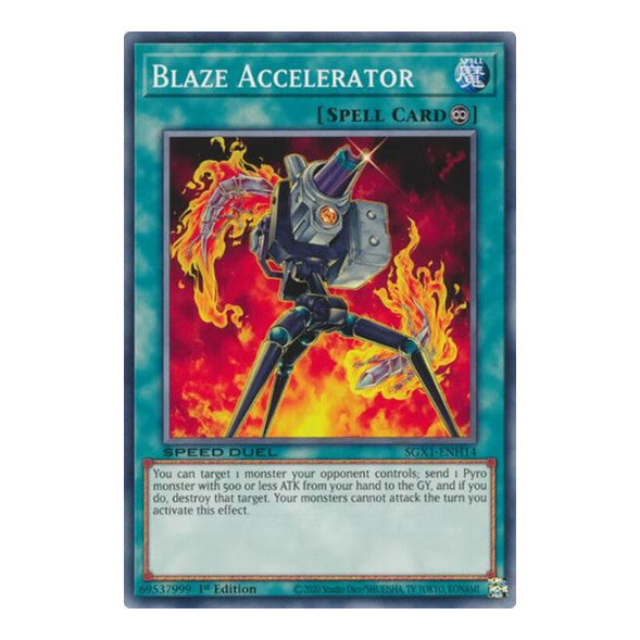 Blaze Accelerator () #SGX1-ENH14 Common (1st Edition Lightly Played) Speed Duel GX: Duel Academy Box YuGiOh: 2022