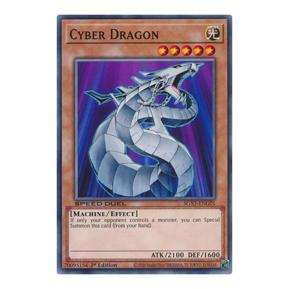 Cyber Dragon () #SGX1-ENG01 Common (1st Edition Lightly Played) Speed Duel GX: Duel Academy Box YuGiOh: 2022