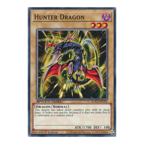 Hunter Dragon () #SGX1-ENG02 Common (1st Edition Lightly Played) Speed Duel GX: Duel Academy Box YuGiOh: 2022