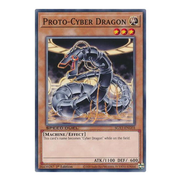 Proto-Cyber Dragon () #SGX1-ENG03 Common (1st Edition Lightly Played) Speed Duel GX: Duel Academy Box YuGiOh: 2022