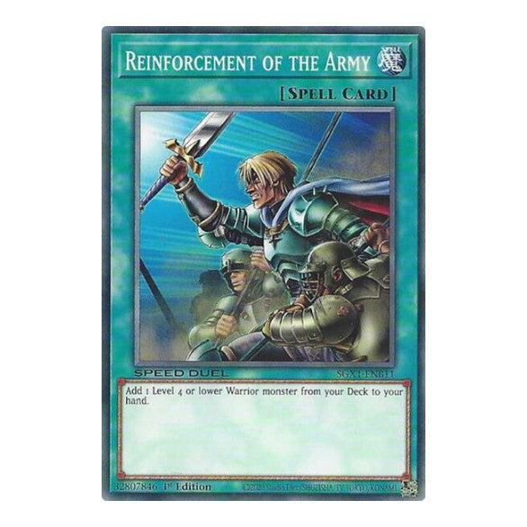 Reinforcement of the Army (B) () #SGX1-ENB11 Common (1st Edition Lightly Played) Speed Duel GX: Duel Academy Box YuGiOh: 2022