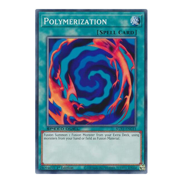 Polymerization (G) () #SGX1-ENG11 Common (1st Edition Lightly Played) Speed Duel GX: Duel Academy Box YuGiOh: 2022