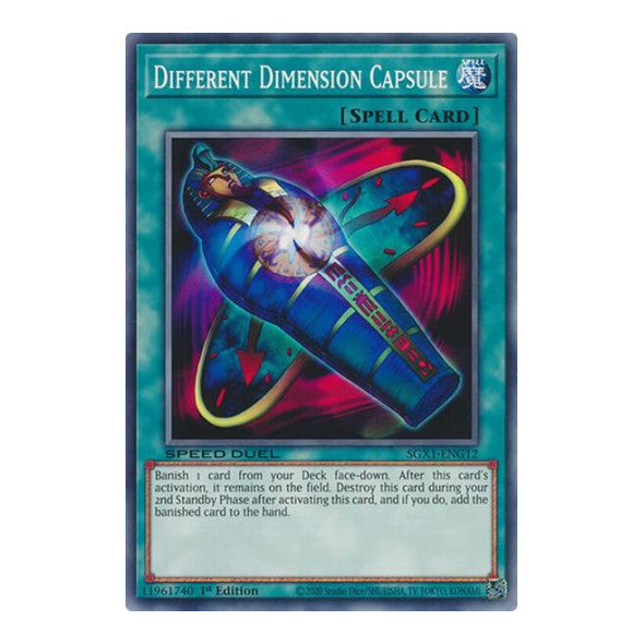 Different Dimension Capsule () #SGX1-ENG12 Common (1st Edition Lightly Played) Speed Duel GX: Duel Academy Box YuGiOh: 2022